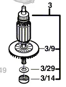 Induit réf. 2 609 001 194 BOSCH